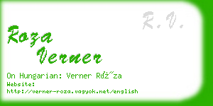 roza verner business card